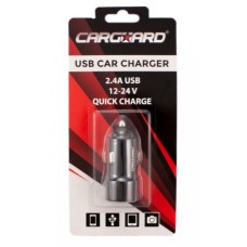 Incarcator auto pentru telefon USB - 2400 mA - carcasă metalică - CARGUARD