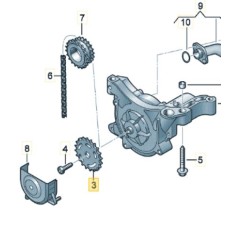 Pinion pompa ulei VAG OE 03F 115 121 B