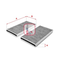 Filtru Habitaclu SOFIMA S 4127 CA cu carbon activ (SET)