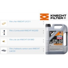 Pachet ulei Liqui Moly TopTec4200 cu filtre KNECHT 2.0 TDI