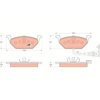 Set Placute Frana Fata TRW GDB1386