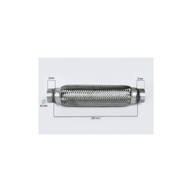 RACORD FLEXIBIL INNER & OUTER BRAID (B) 42X260 MM